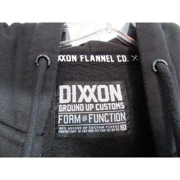 Dixxon Ground Up Customs Form & Function Black Back Graphic Hooded Jacket 2X EUC - Picture 5 of 6